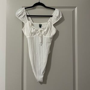 Wild Fable Tie-Front Milkmaid Bodysuit